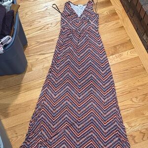 Loveappella Multicolor Chevron Maxi Dress